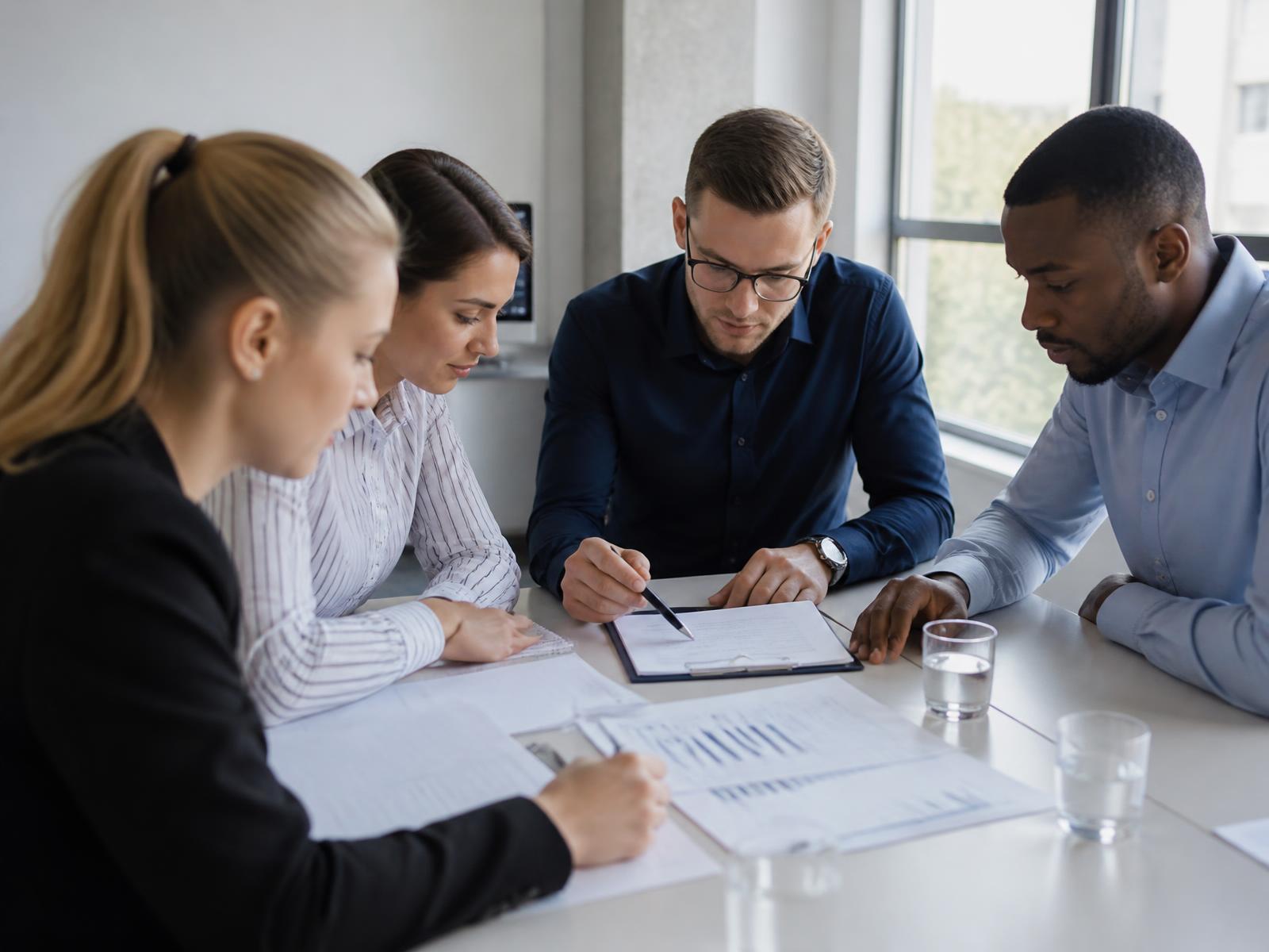 Equipe do escritório de contabilidade